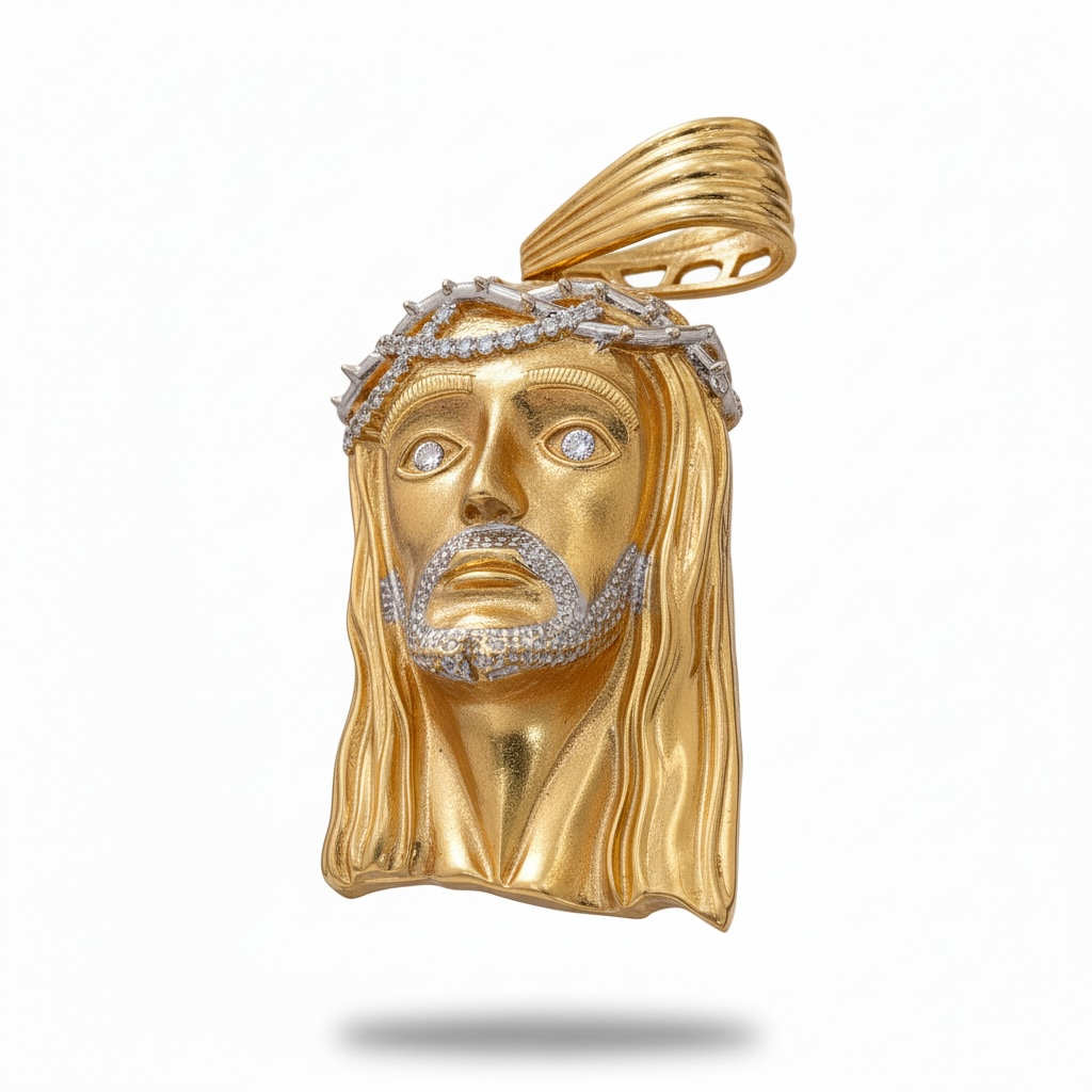 18.6Grams Jesus Head Pendant -
18Karat Solid Gold