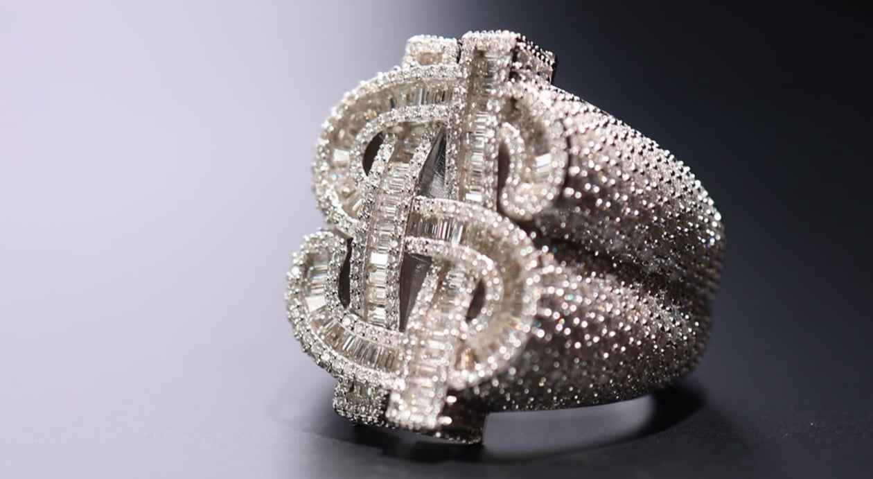 Custom Made Intertwined Dollar Ring.