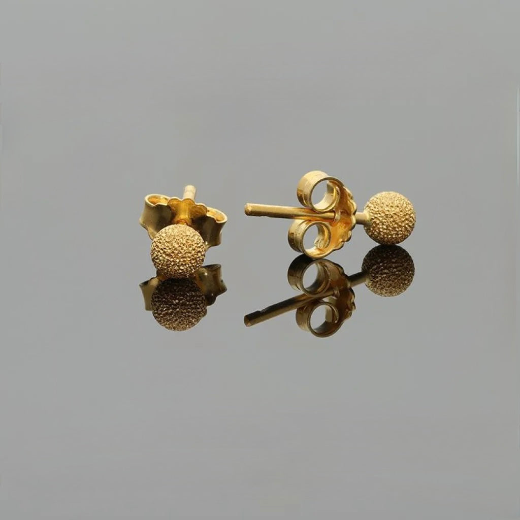 1.6Grams 18Karat Gold Ball Earrings