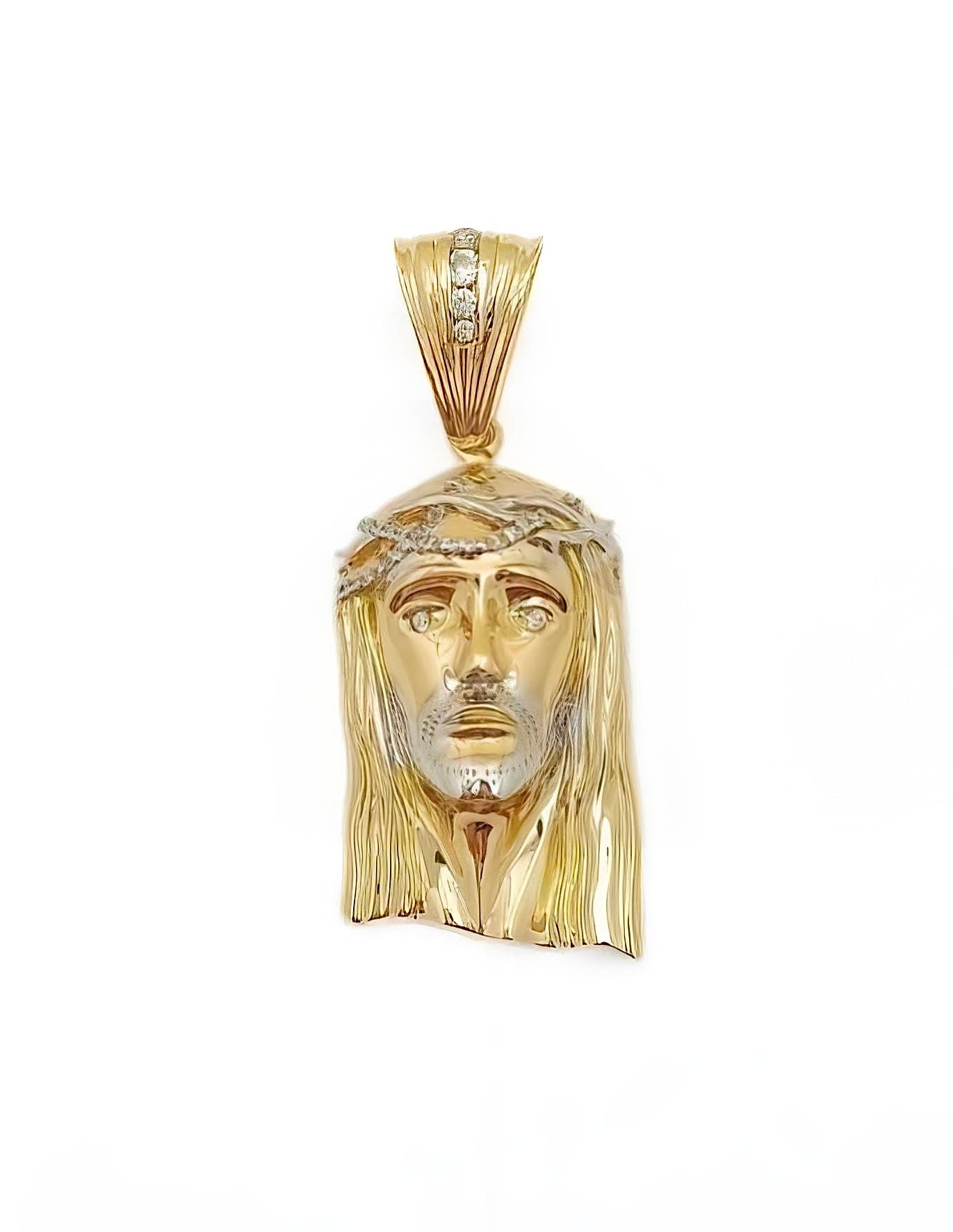 9.6Grams Grams Jesus Head Pendant - 18Karat Solid Gold