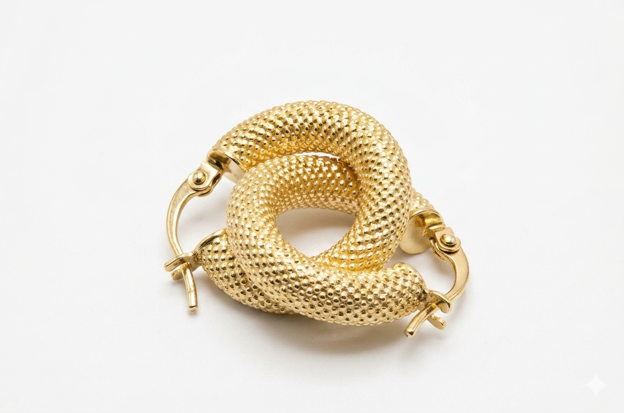 2.0Grams 18Karat Gold Hoop Earrings