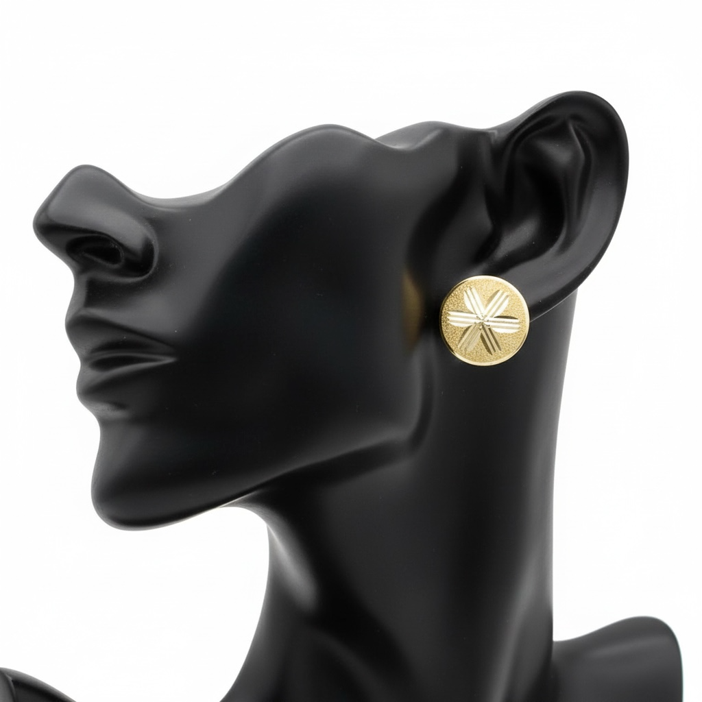 Marvel's Captain Marvel Stud 18Karat Gold Earrings