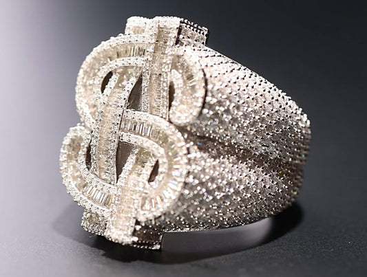 Custom Made Intertwined Dollar Ring.