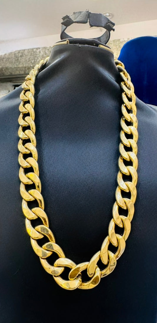 79.7Grams 18Karat Cuban Link Solid Gold Chain