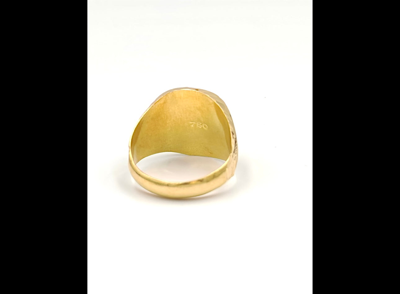 18Karat Solid Gold Men's Horseshoe Ring.