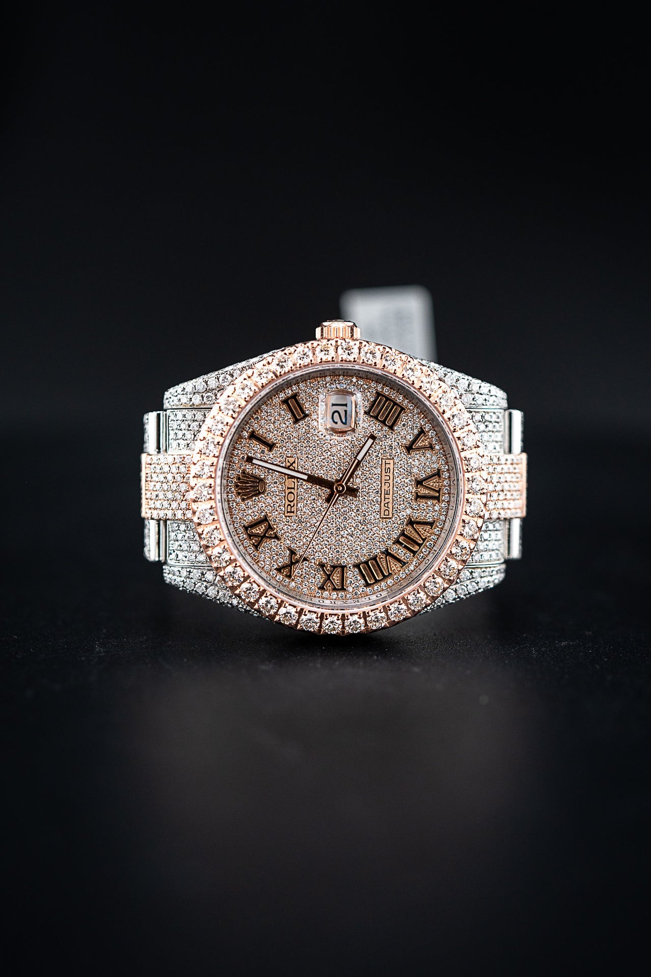 Rolex Datejust 41 - Two-Tone Rose Gold - Fully Iced Out