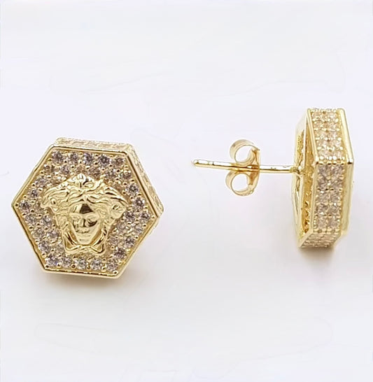 Versace Medusa Stud 18Karat Gold Earrings