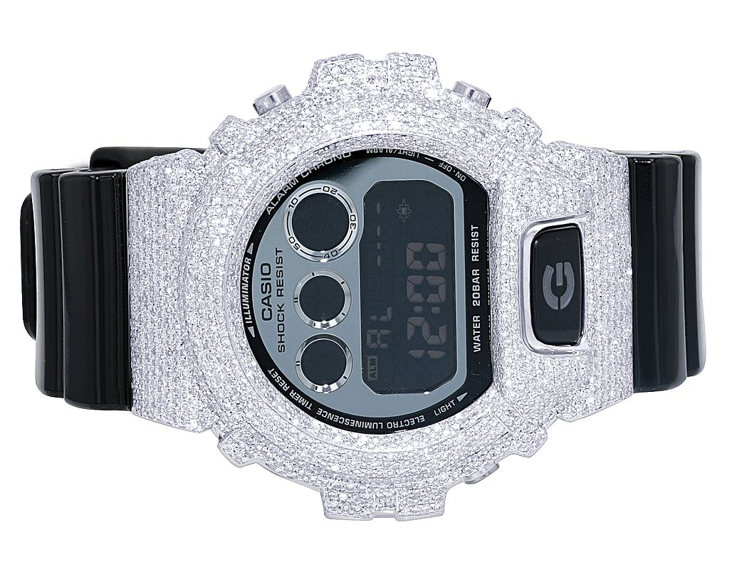 Casio VVS1 Moissanite G-Shock Black 6900 Watch