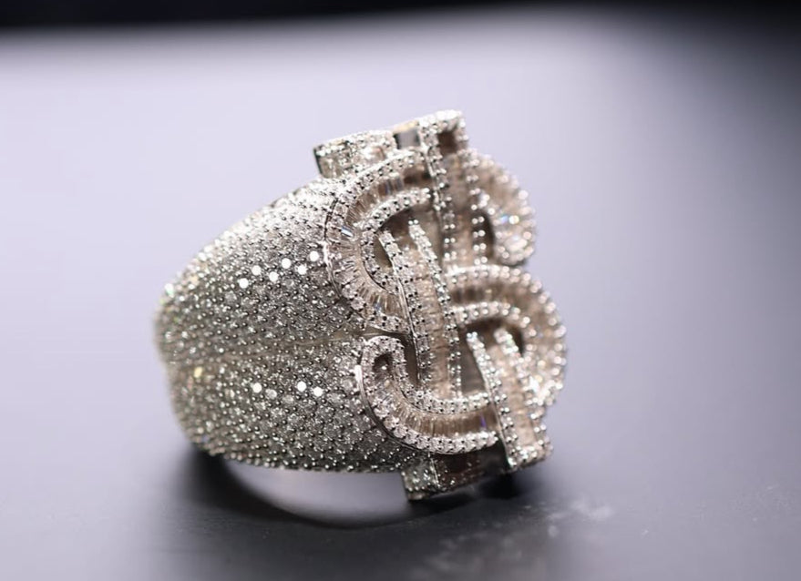 Custom Made Intertwined Dollar Ring.