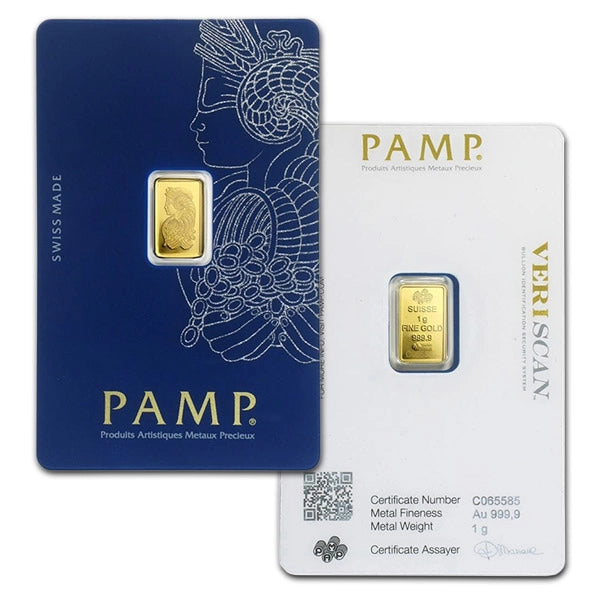 1Gram PAMP Suisse 24Karat Gold Bar