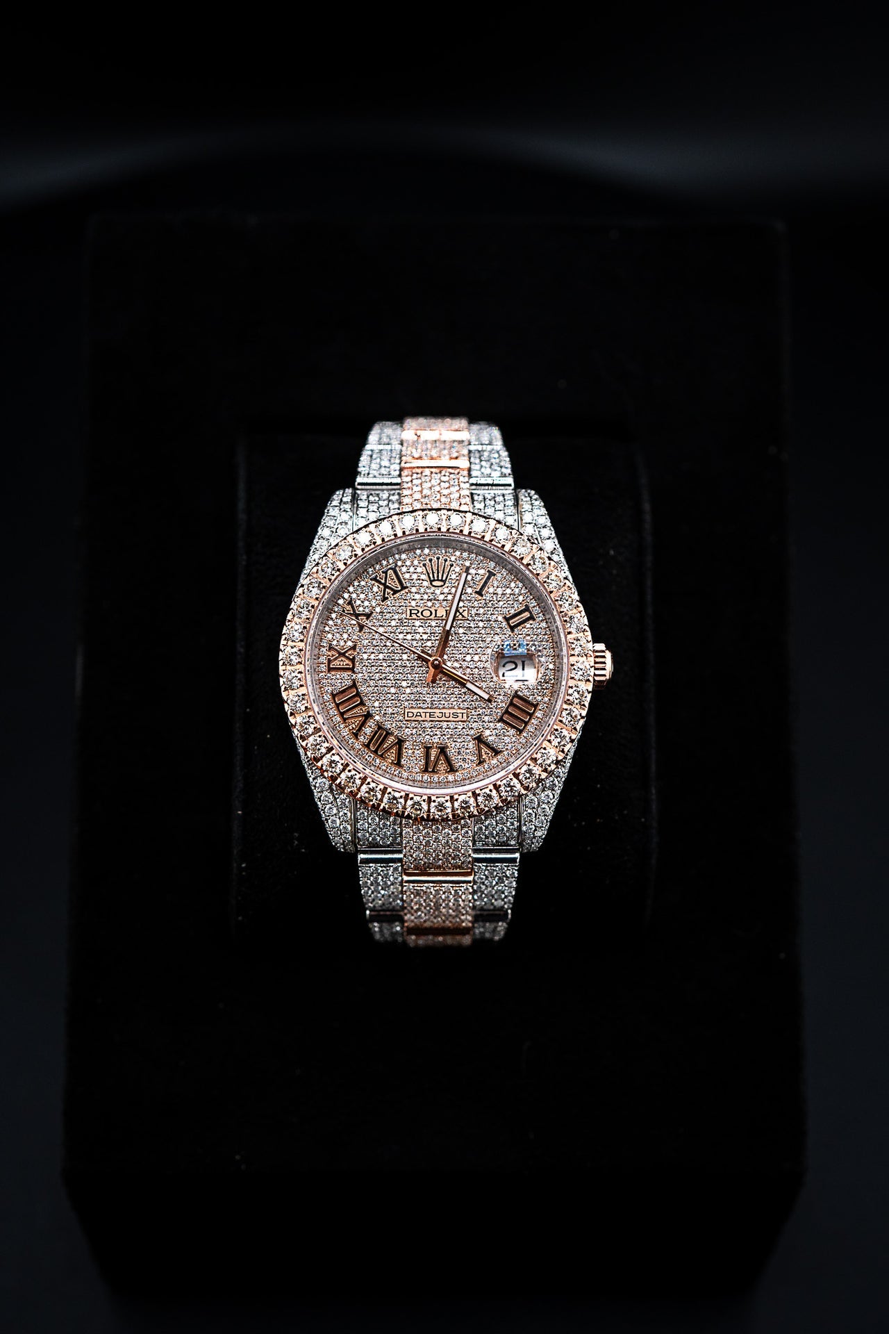 Rolex Datejust 41 - Two-Tone Rose Gold - Fully Iced Out