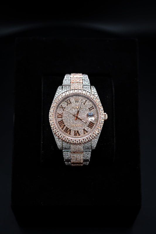 Rolex Datejust 41 - Two-Tone Rose Gold - Fully Iced Out