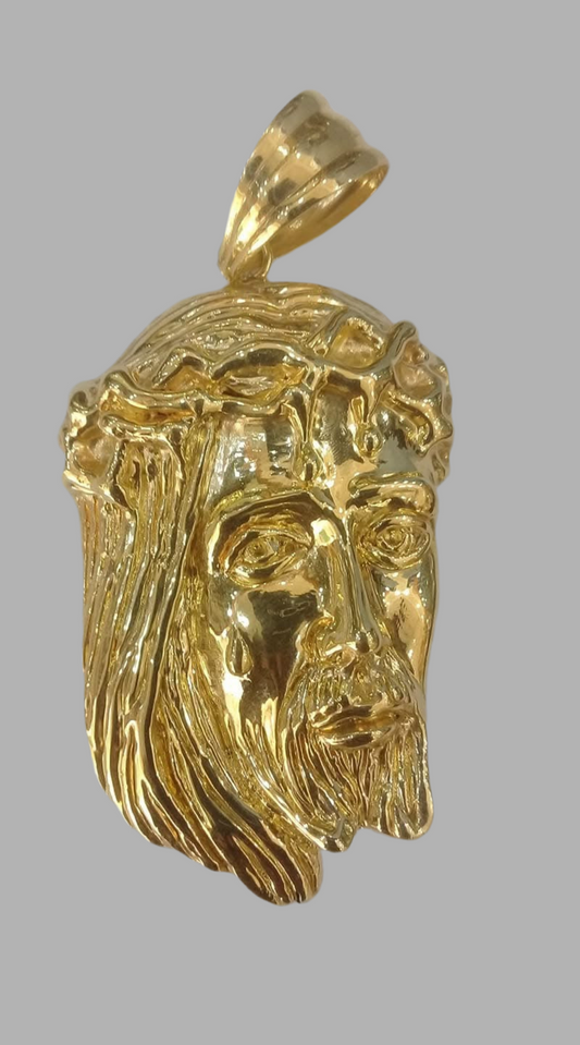 6Grams Solid 18k Gold Jesus Christ Crown Thorns Charm Pendant