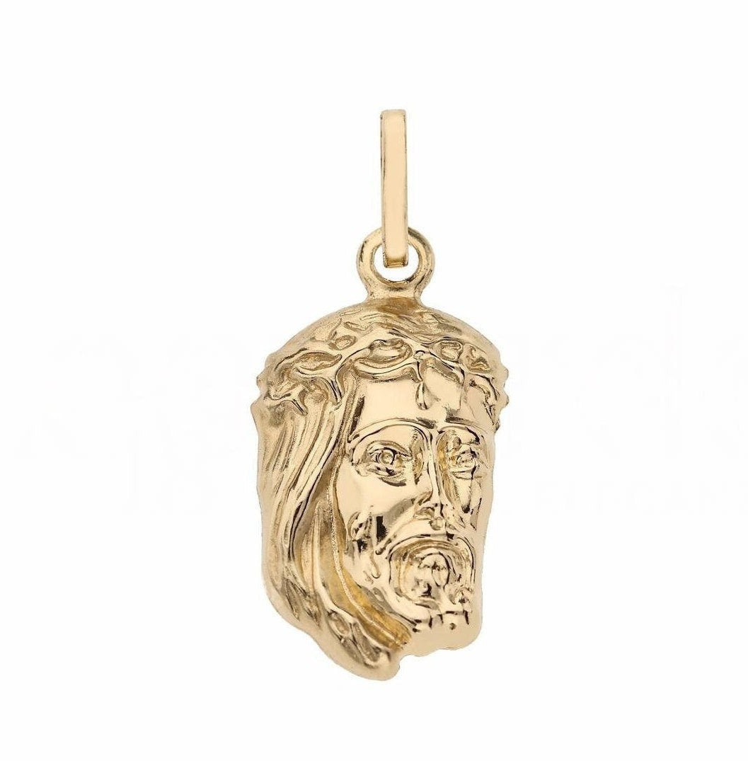 3.5Grams Solid 18k Gold Jesus Christ
Crown Thorns Charm Pendant