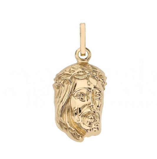 3.5Grams Solid 18k Gold Jesus Christ
Crown Thorns Charm Pendant