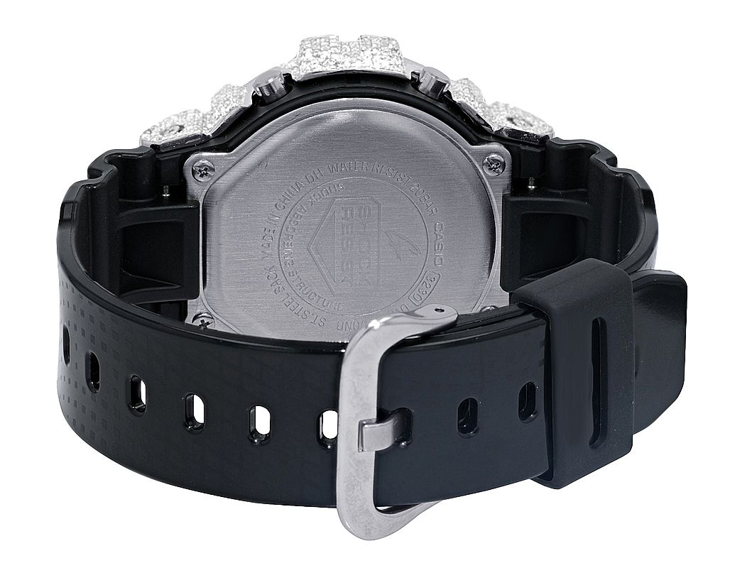 Casio VVS1 Moissanite G-Shock Black 6900 Watch