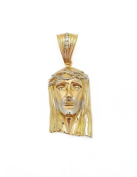 9.6Grams Grams Jesus Head Pendant - 18Karat Solid Gold