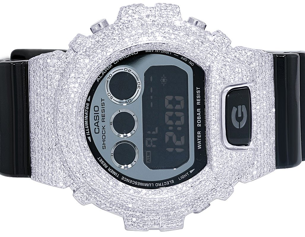 Casio VVS1 Moissanite G-Shock Black 6900 Watch