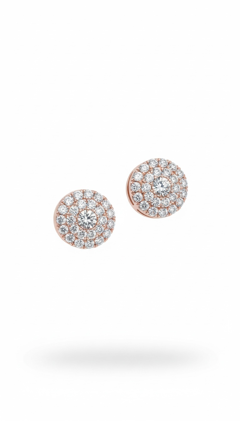 Moissanite Rose Gold Earrings