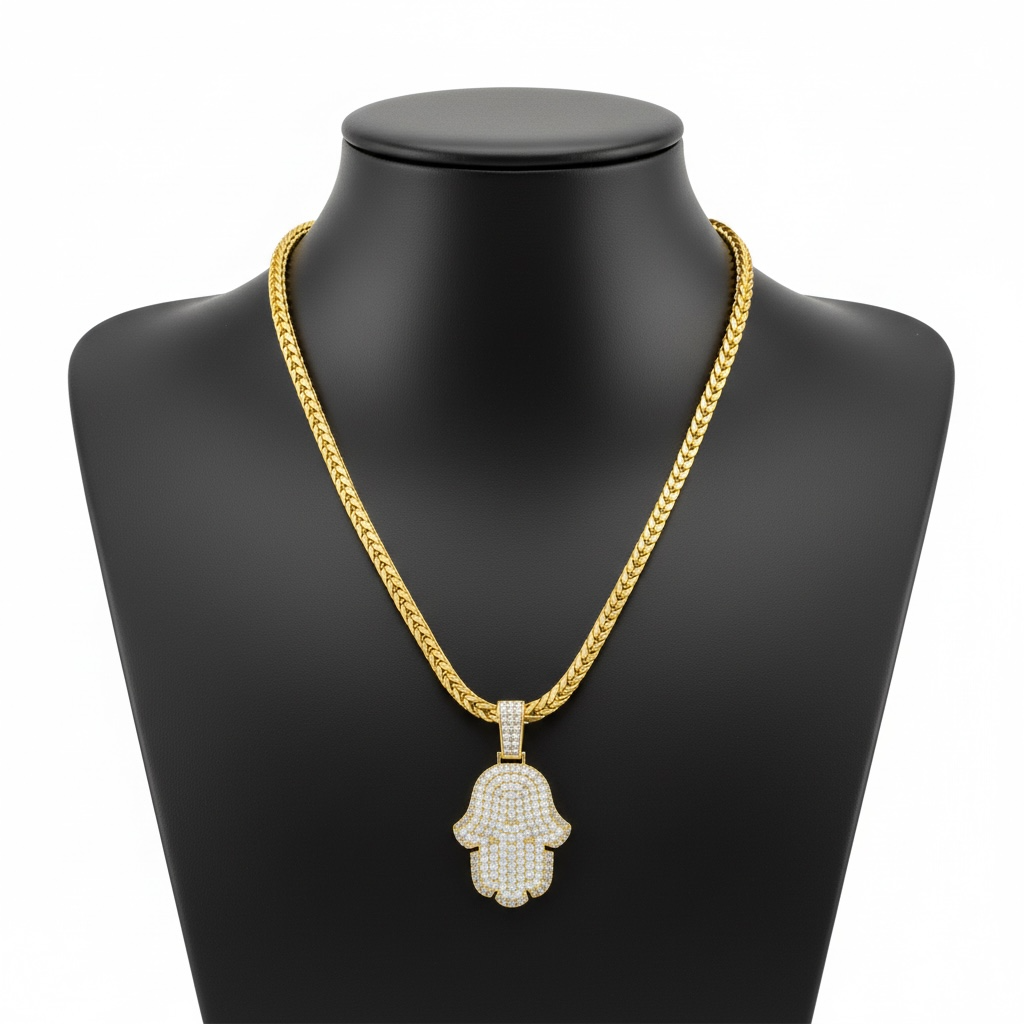44Grams 18Karat Solid Gold Chain And Pendant