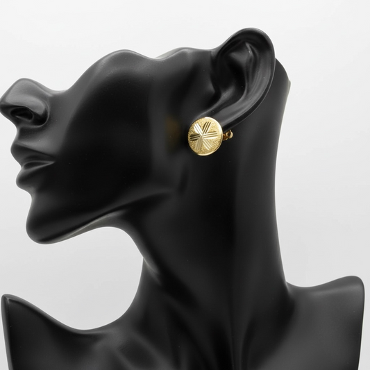 Marvel's Captain Marvel Stud 18Karat Gold Earrings