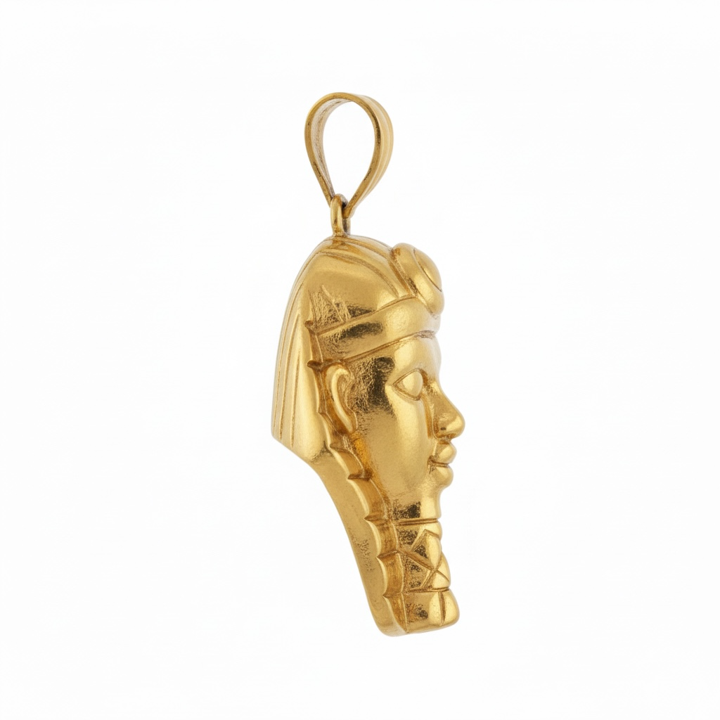 5.6Grams Egyptian Pharaoh 18 Karat Gold Pendant