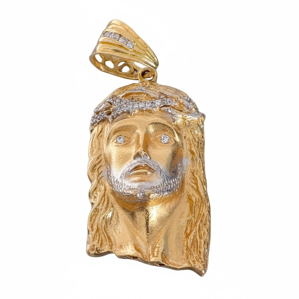 23.8Grams Jesus Head Pendant -
18Karat Solid Gold
