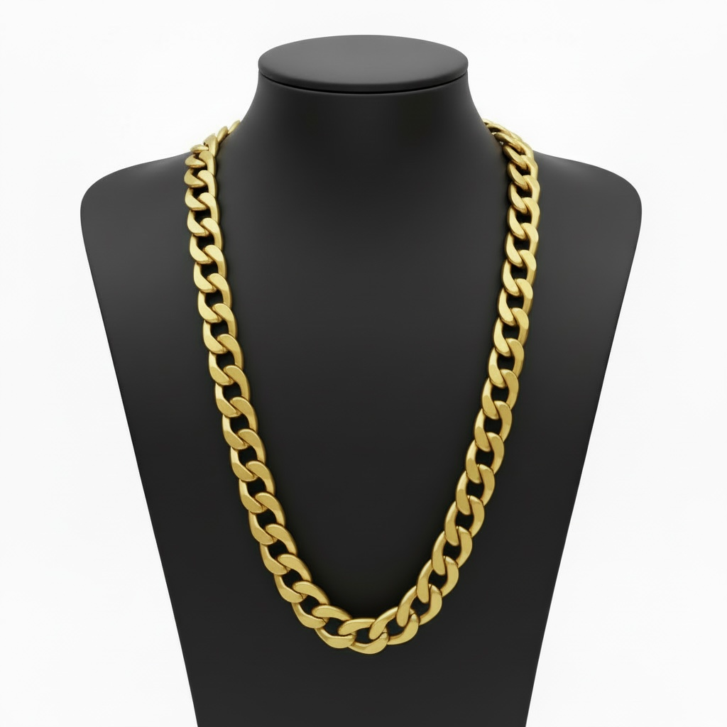 79.7Grams 18Karat Cuban Link Solid Gold Chain