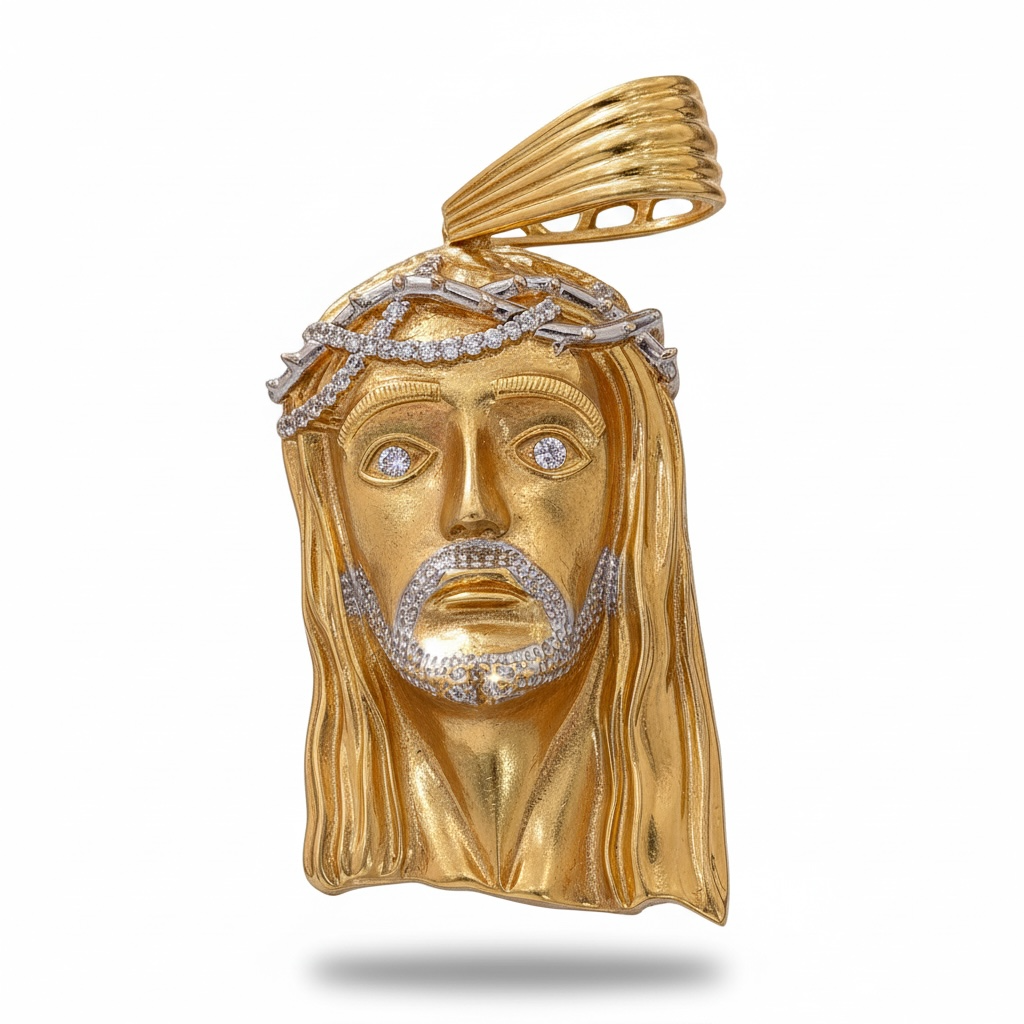 18.6Grams Jesus Head Pendant -
18Karat Solid Gold